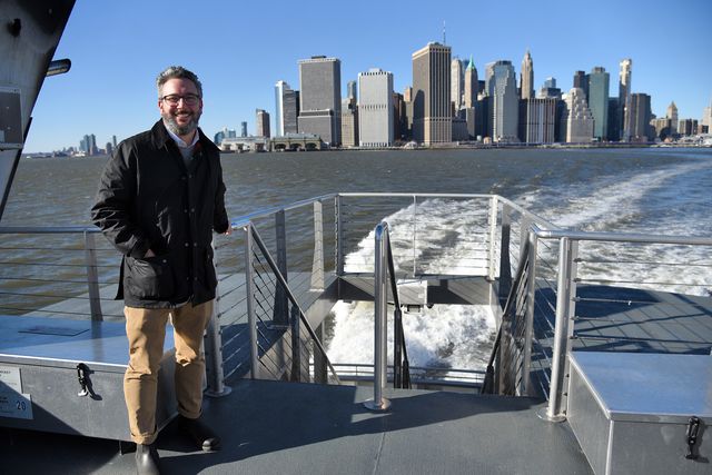 Michael Marrella, New York City’s director of waterfront and open space planning, on the ferry.